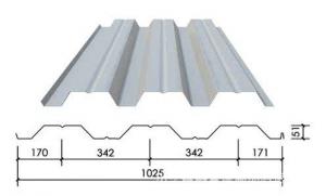1025樓承板彩鋼瓦
